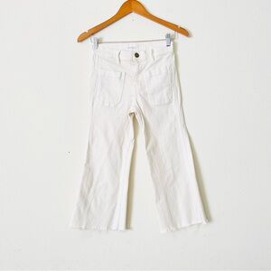 The Great SIZE 25 The Mariner high rise utility bell jeans in ivory ***altered